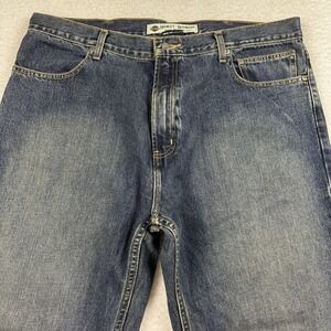 Harley Davidson Jeans Men's 39x29 Blue Straight Leg Medium Wash Distressed Denim